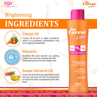 F&W So Carrot Brightening  Oil enriched with carrot Oil 300ml