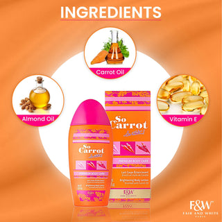 F&W So Carrot Brightening Lotion With carrot Oil 500ml - Fair & White