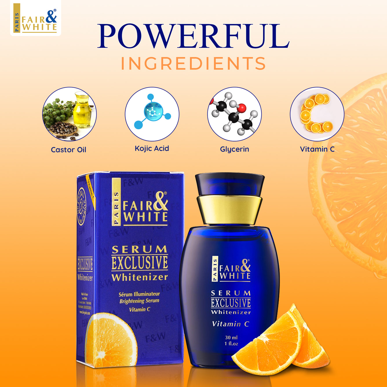 Fair and White Exclusive Whitenizer Serum with Pure Vitamin “C” 30