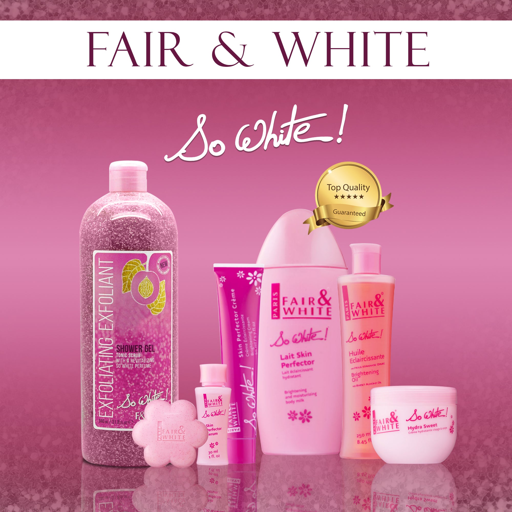 Fair and White So White! Exfoliating Shower Tonic Scrub 940ml