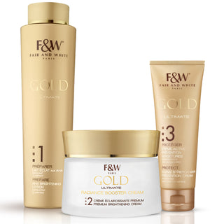 Fair And White Gold Skincare Bundle - Restore Glow And Radiance - Fair & White
