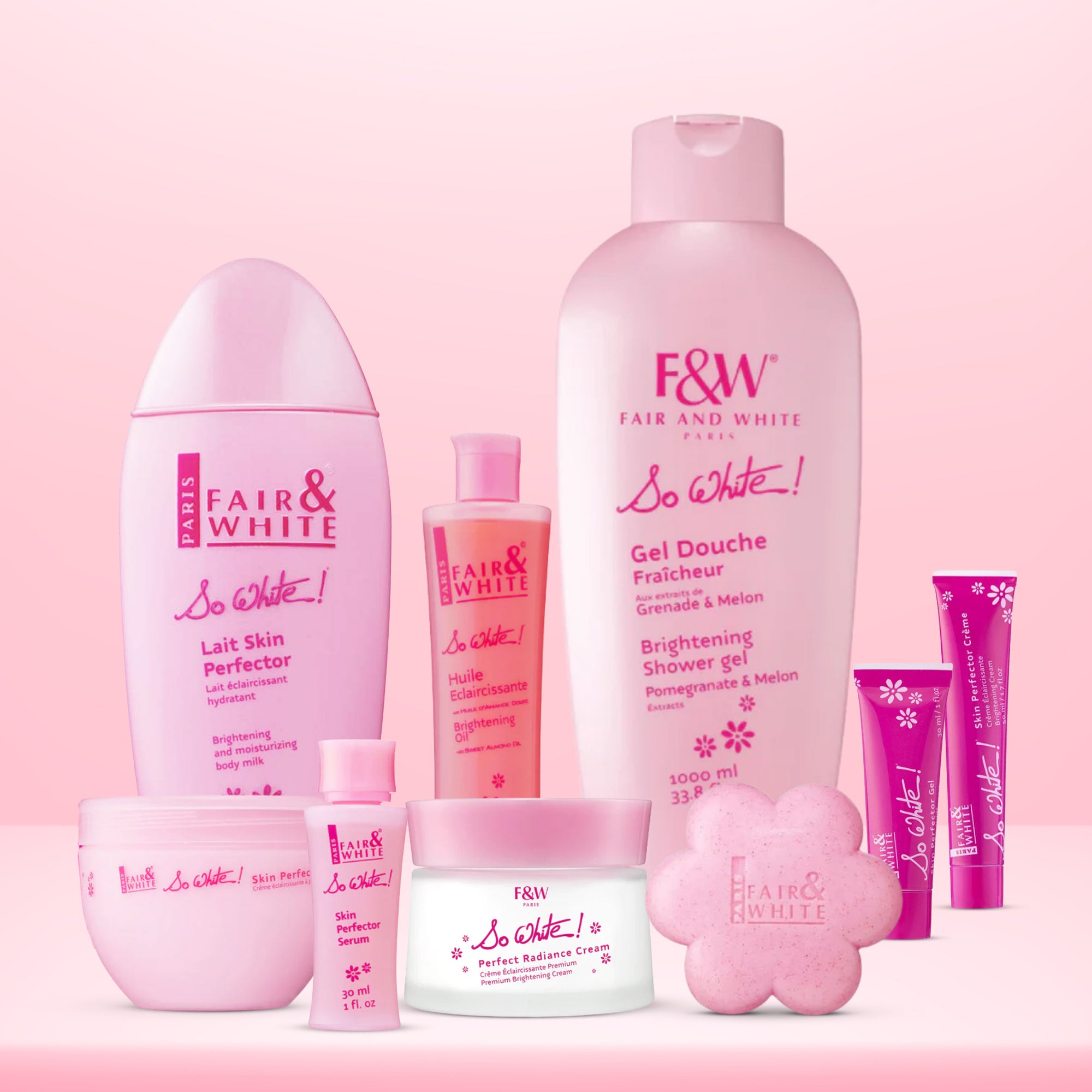 fair and white glutathione set Put #FwParis magic to work for your skin Our So Lait Skin Perfector body milk The Original Glutathion Extra Brightening Lotion with vitamin C makes skin look brighter and and Exfoliating Soap to remove dirt So White Complete Skin Perfector
