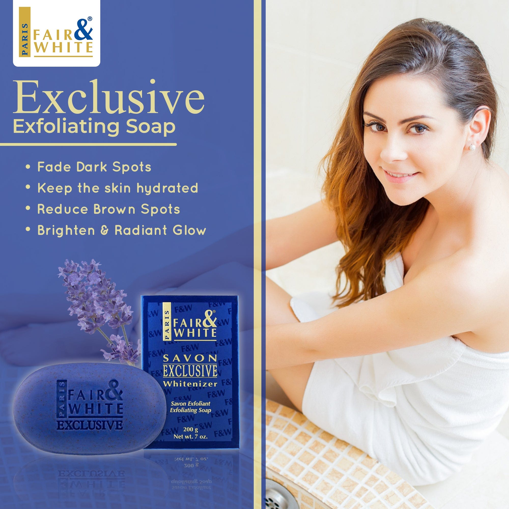 Fair & White Paris AHA 2 Peeling & Aufhellende Seife – 200 G Mit Fruchtsäuren