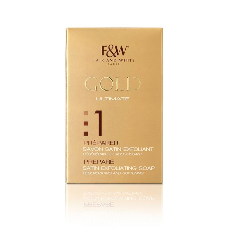 Fair and White 1: Gold Satin Exfoliating Bar Soap 200gr / 7oz